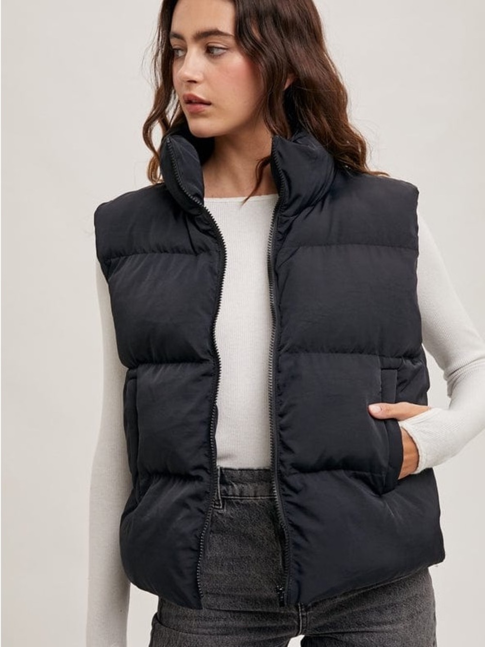 Bluivy Black Puffer Vest